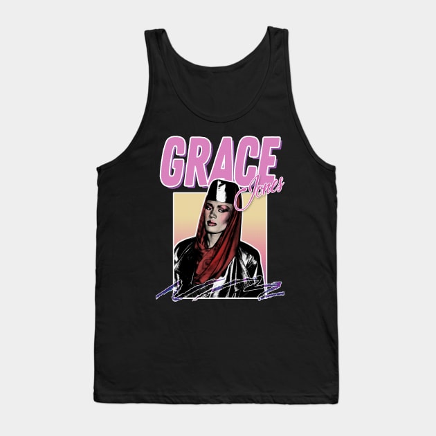 Grace Jones #2 /// 80s Styled Aesthetic Tribute Art Tank Top by DankFutura